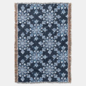 Couverture Flocons de neige 3d bleus (devant Vertical)