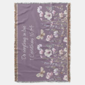 Couverture Floral Bible Verse Throw Blanket (devant Vertical)