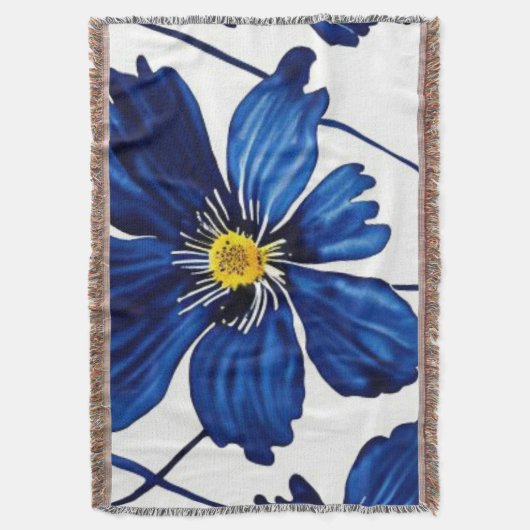 Couverture Floral bleu marine (devant Vertical)
