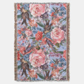 Couverture Floral Blue Arrière - plan Roses Hyacinth Fleurs s (devant Vertical)