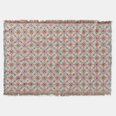 Couverture Floral Boho Pattern in Red, Pink & Teal (Devant)