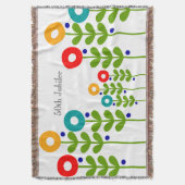 Couverture Floral couvrant tissé cinquantième par jubilé de (devant Vertical)