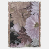 Couverture Floral Dahlia Jardin Fleurs Jardin Jeter Blanche (devant Vertical)