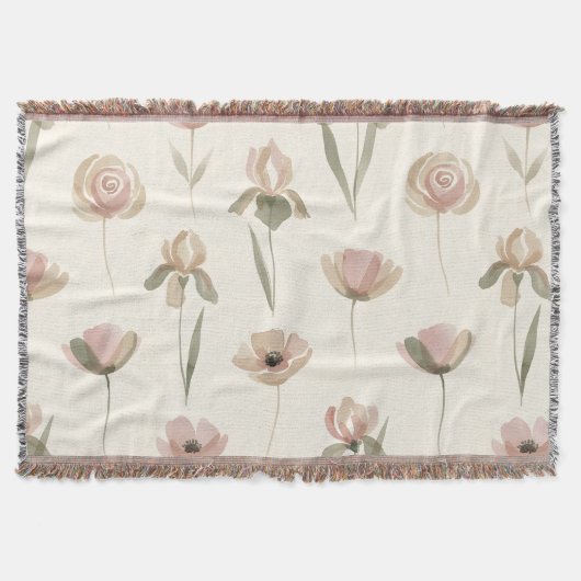 Couverture Floral Elegance Throw Blanket (Devant)