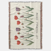 Couverture Floral Heart Tulips Let Yourself Grow Quote (devant Vertical)