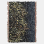 Couverture Floral Mandala or bleu (devant Vertical)