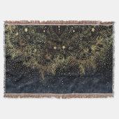 Couverture Floral Mandala or bleu (Devant)