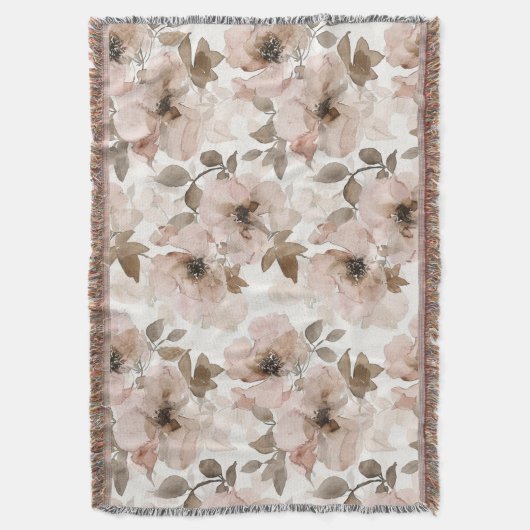 Couverture Floral occidental rose Tan (devant Vertical)