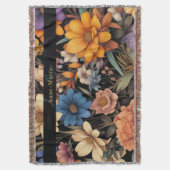 Couverture Floral rustique vintage élégant noir (devant Vertical)