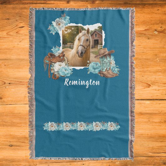 Couverture florale de cheval occidentale
