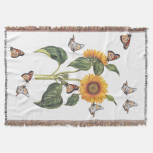 Couverture florale de jet de papillons de