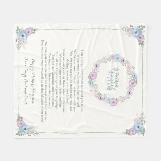 Couverture florale d'ouatine de poème de jour de (Devant (Horizontal))