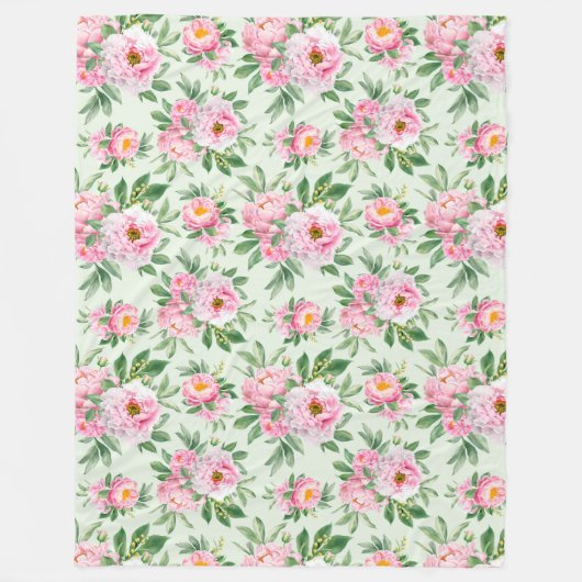 Couverture florale en toison (Devant)