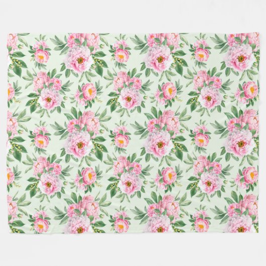 Couverture florale en toison (Devant (Horizontal))