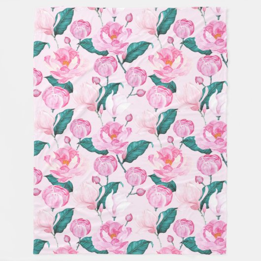 Couverture florale en toison (Devant)