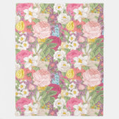 Couverture florale en toison (Devant)
