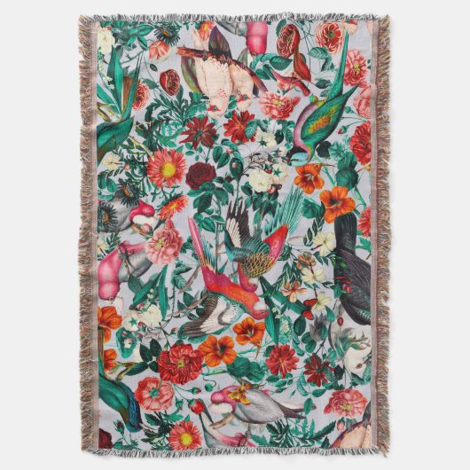 COUVERTURE FLORALE ET OISEAUX XIV-II (devant Vertical)