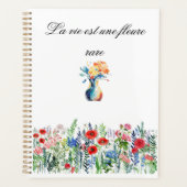 Couverture florale moderne Planificateur hebdomada (Devant)
