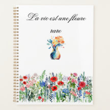 Couverture florale moderne Planificateur hebdomada