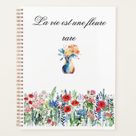 Couverture florale moderne Planificateur hebdomada (Devant)