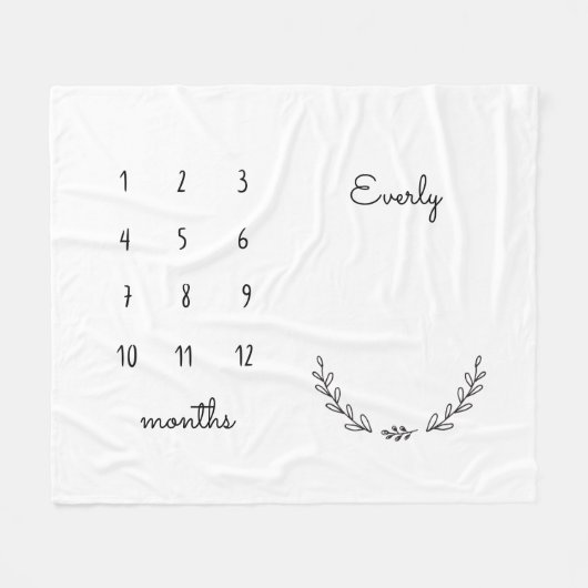 Couverture florale personnalisée (Devant (Horizontal))