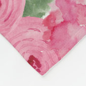 Couverture florale personnalisée d'aquarelle (Coin)