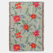 Couverture Flore de Noël Rouge Poinsettia (devant Vertical)