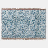 Couverture Flore Flore Fleurs Feuilles Oiseaux Bleu (Devant)