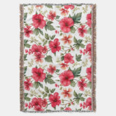 Couverture Flore Modèle Hibiscus Fleurs (devant Vertical)