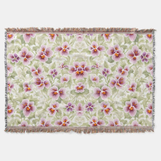 Couverture Flore Motif Pansy Fleurs