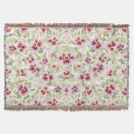 Couverture Flore Motif Pansy Fleurs (Devant)