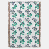 Couverture Flore Plante moderne Motif de fleurs blanches (devant Vertical)
