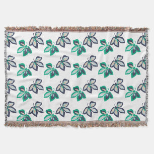 Couverture Flore Plante moderne Motif de fleurs blanches