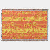 Couverture Florence Floral jaune et orange (Devant)