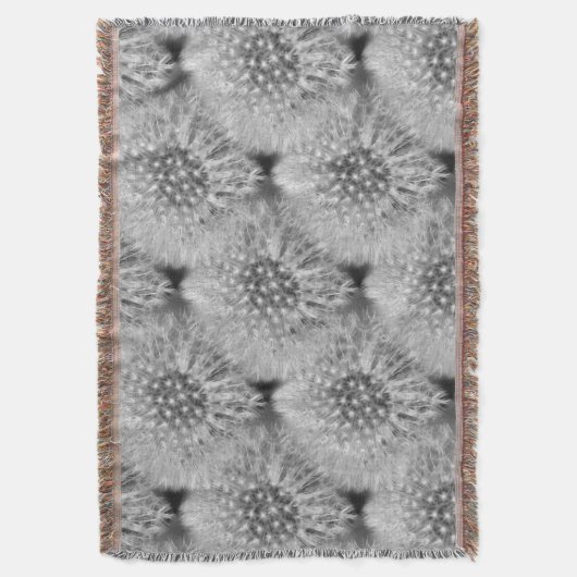 Couverture Fluffy Dandelion Flower Nature Motif (devant Vertical)