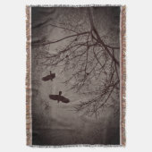 Couverture Flying Crows Arbre Branches Oiseaux Gothique (devant Vertical)