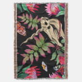 Couverture Forêt magique Unicorn Motif foncé. (devant Vertical)
