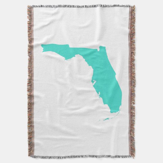 Couverture Forme de Floride Turquoise (devant Vertical)