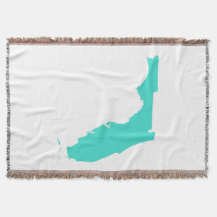 Couverture Forme de Floride Turquoise