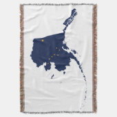 Couverture Forme de l'Alaska dans les couleurs du drapeau (devant Vertical)