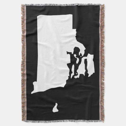 Couverture Forme de l'île de Rhode noir et blanc (devant Vertical)