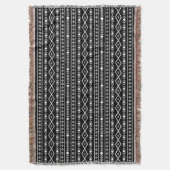 Couverture Formes Aztec Motif gris noir (devant Vertical)