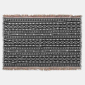 Couverture Formes Aztec Motif gris noir (Devant)
