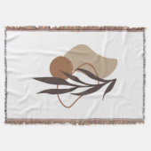 Couverture Formes de Plante Boho Abstrait moderne Art (Devant)