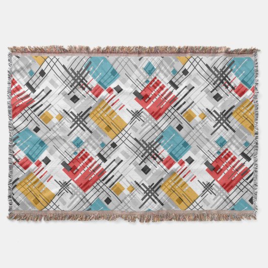 Couverture formes géométriques modernes Abstraites rayées (Devant)