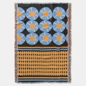 Couverture Formes géométriques motif bleu orangé (devant Vertical)