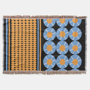 Couverture Formes géométriques motif bleu orangé