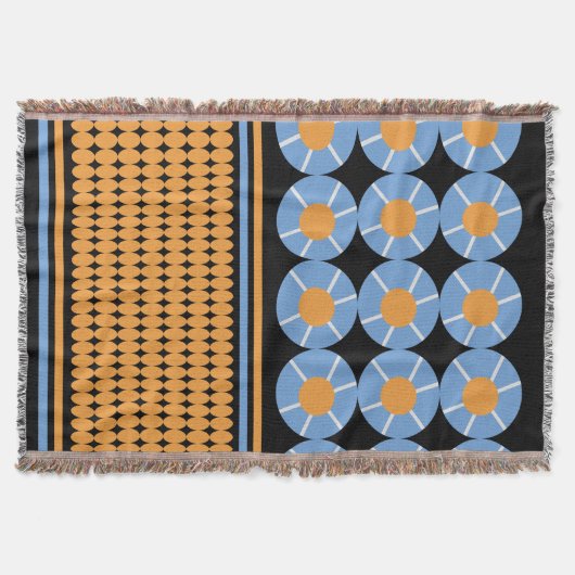 Couverture Formes géométriques motif bleu orangé (Devant)