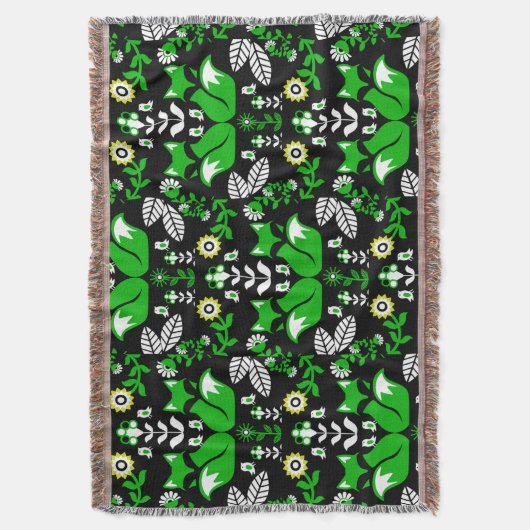 Couverture Fox Nordic Scandinavian Folk Art nappe (devant Vertical)