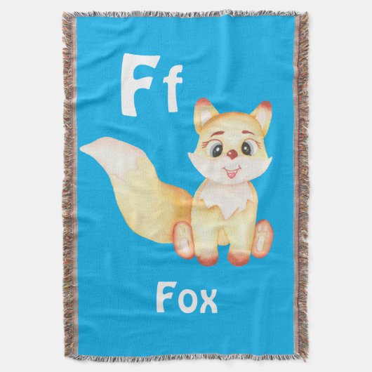 Couverture Fox personnaliser ABC : Lettre F - Ajouter votre n (devant Vertical)